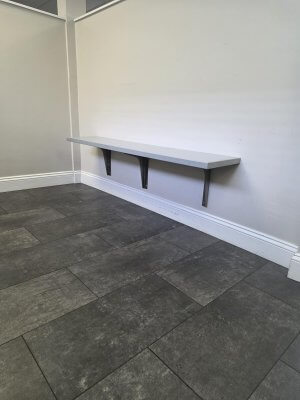 Plastic Wall Mounted Locker Room Bench