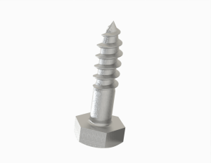 Zinc Plated Lag Screw, 1/4" x 1" (for locker bench)