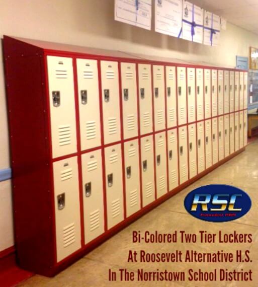 Roosevelt Bi-Colored Two Tier Lockers