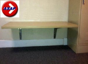 ADA Plastic Wall Mounted Locker Room Bench