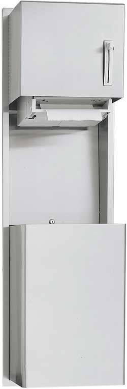 Paper Towel Dispenser and Waste Receptacle