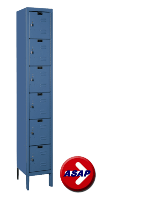 Hallowell Premium Lockers 6 Tier x 1 Wide