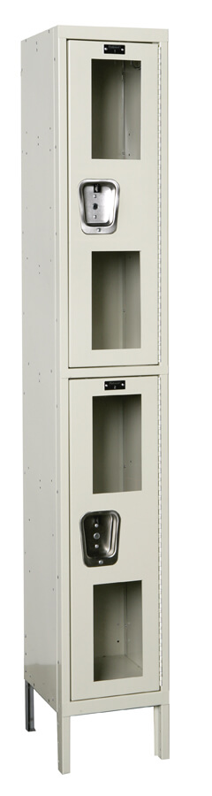 Hallowell Safety View Lockers 2 Tier x 1 Wide