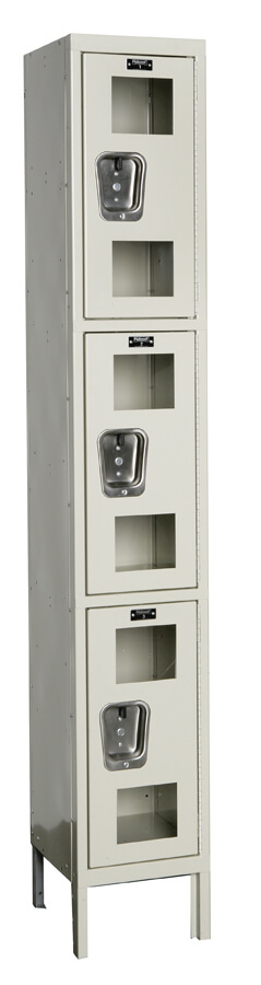 Hallowell Safety View Lockers 3 Tier x 1 Wide