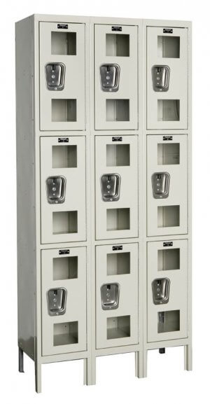 Hallowell Safety View Lockers 3 Tier x 3 Wide