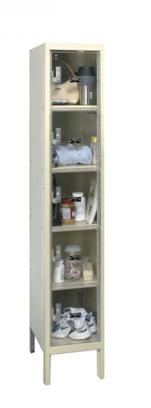 Hallowell Safety View Lockers 5 Tier x 1 Wide