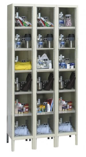 Hallowell Safety View Lockers 6 Tier x 3 Wide
