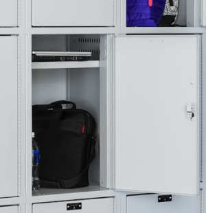 Laptop & Backpack Lockers - 3 Tier x 1 Wide