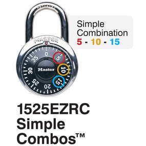 Master Lock 1525 General Security Combination Padlock with Key Control —