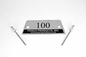 Penco Number Plate With Pop Rivets