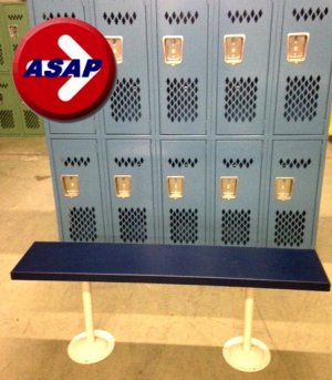 Plastic Locker Benches With Choice Of Pedestal