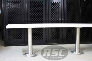 Plastic Locker Benches With Choice Of Pedestal