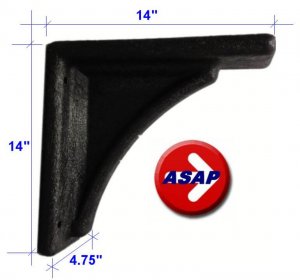 Plastic Wall Mounted Bench Brackets