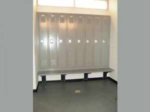 Plastic Wall Mounted Locker Room Bench