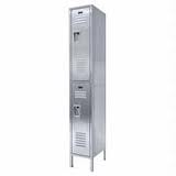 Stainless Steel Lockers 2 Tier 1 Wide