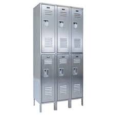 Stainless Steel Lockers 2 Tier 3 Wide