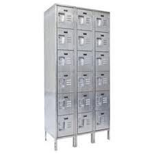 Stainless Steel Lockers 6 Tier 3 Wide